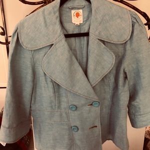 Tulle light blue jacket. Size XL but fits like LG